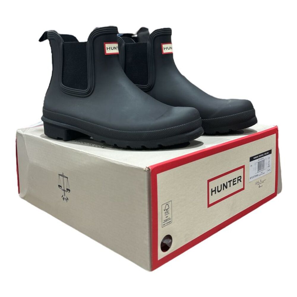 Hunter Black Chelsea Rain Boots